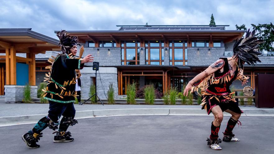 Gorge Pavilion grand opening with Lekwungen Dancers