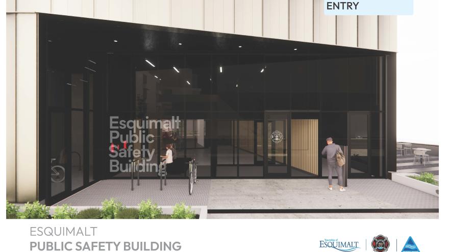 Esquimalt Public Safety Building entry design concept