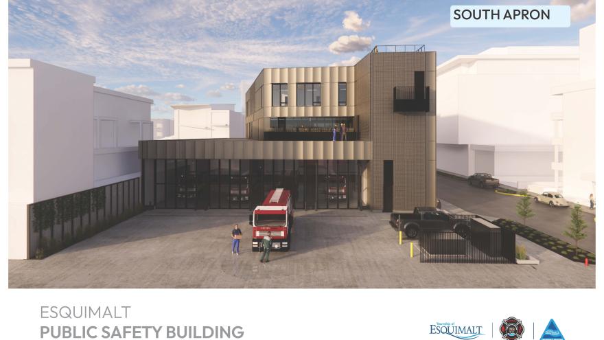 Esquimalt Public Safety Building south apron design concept