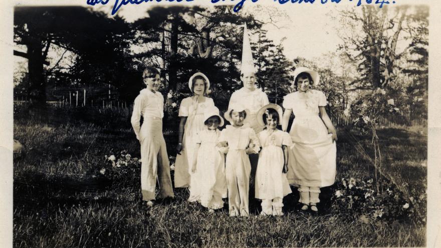 children in costumes 1944