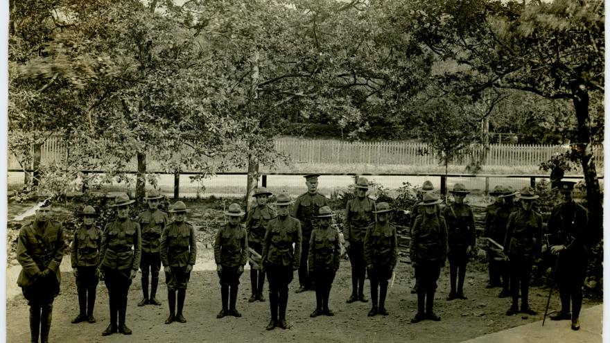 school children (1915) dressed as army cadets