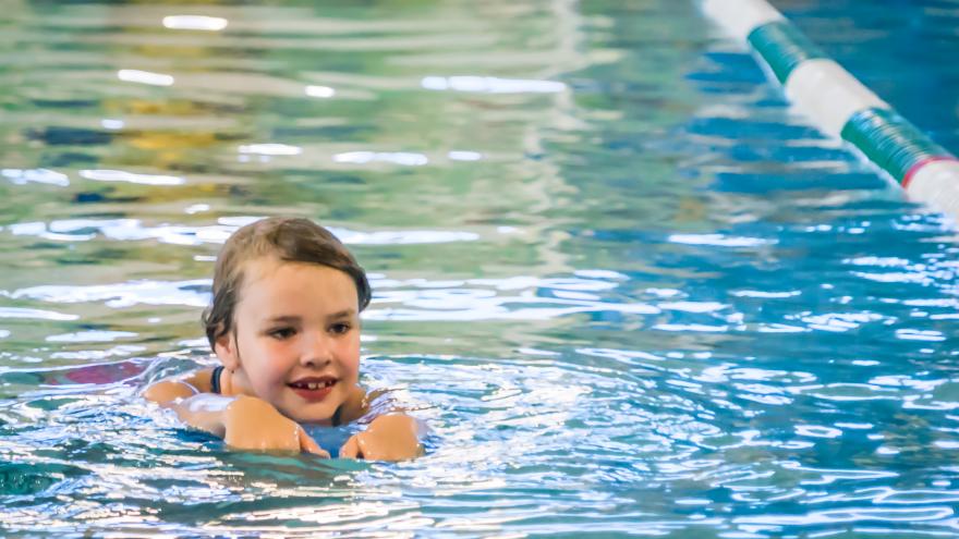 Kid in Swimming Lessons