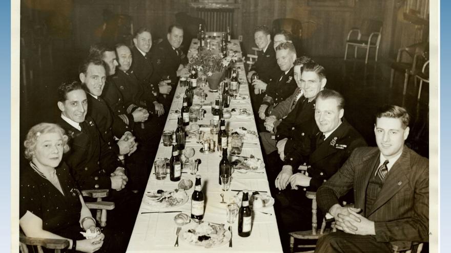 HMCS Fraser Survivors, 1950, De Costa Family Col.