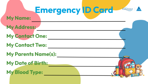 Kids Emergency ID Card